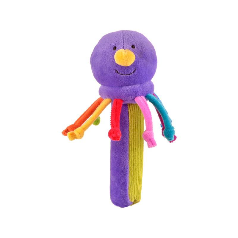 Jucarie plus bebe zornaitoare Squeakaboo Caracatita, 0 ani+, Fiesta